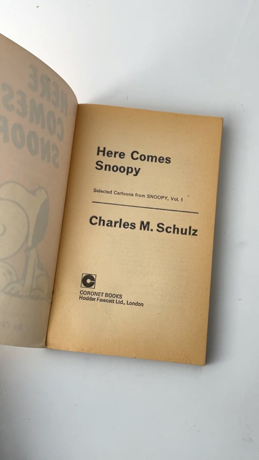 Here Comes Snoopy by Charles M. Schulz 8th Impression 1974 Illustrated