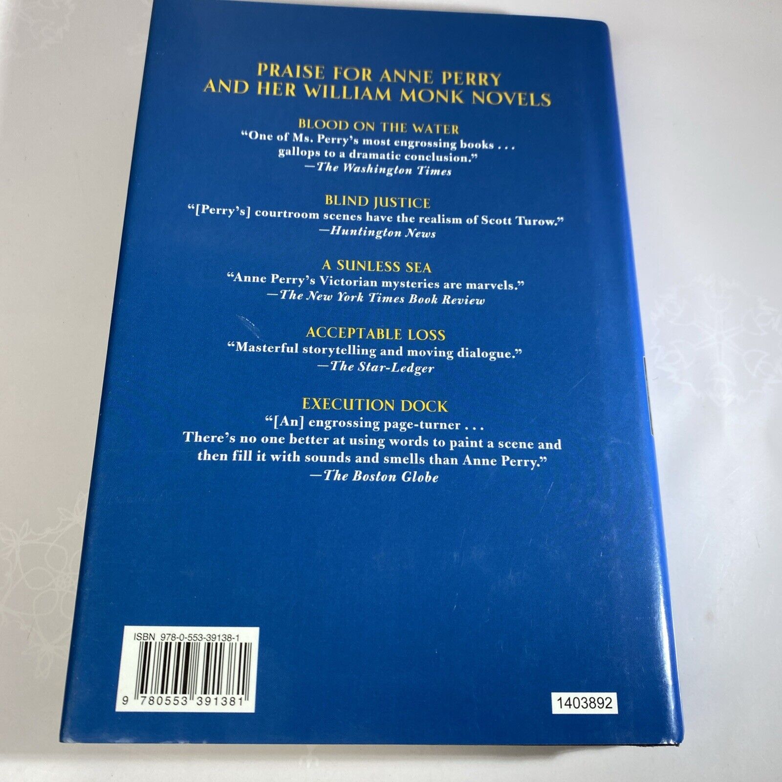 Corridors of the Night Hardcover Anne Perry Very Good Book Club Edition