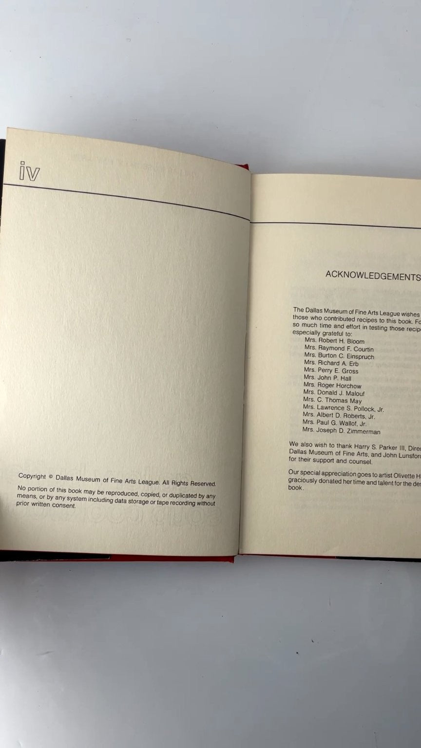 Gallery Buffet Soup Cookbook Dallas Museum of Fine Arts 1970s