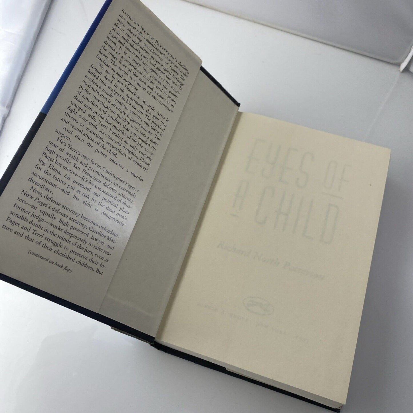Eyes Of A Child by Richard North Patterson 1995 Very Good Book Club Edition hC