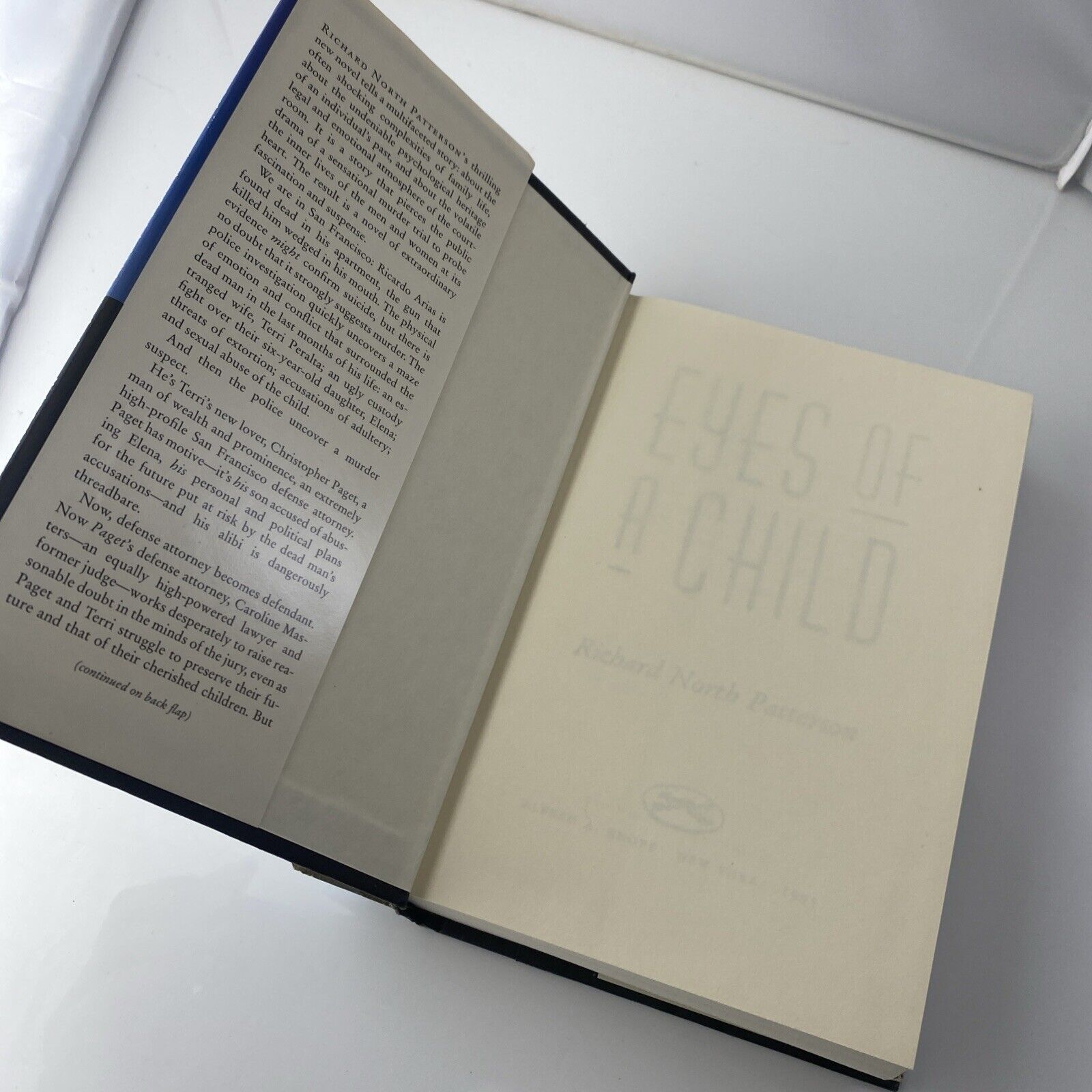 Eyes Of A Child by Richard North Patterson 1995 Very Good Book Club Edition hC