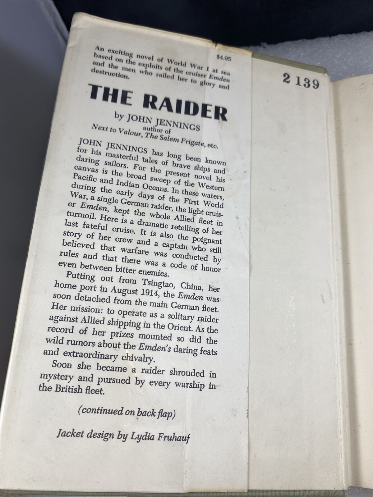 John JENNINGS / The Raider The Gallant Cruiser Emden 1st Edition 1963 Ex Libris