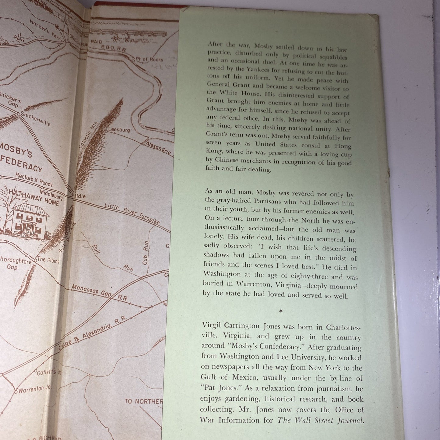 American Historical Fict. Ranger Mosby Virgil Carrington Jones 1st Ed 2nd Print