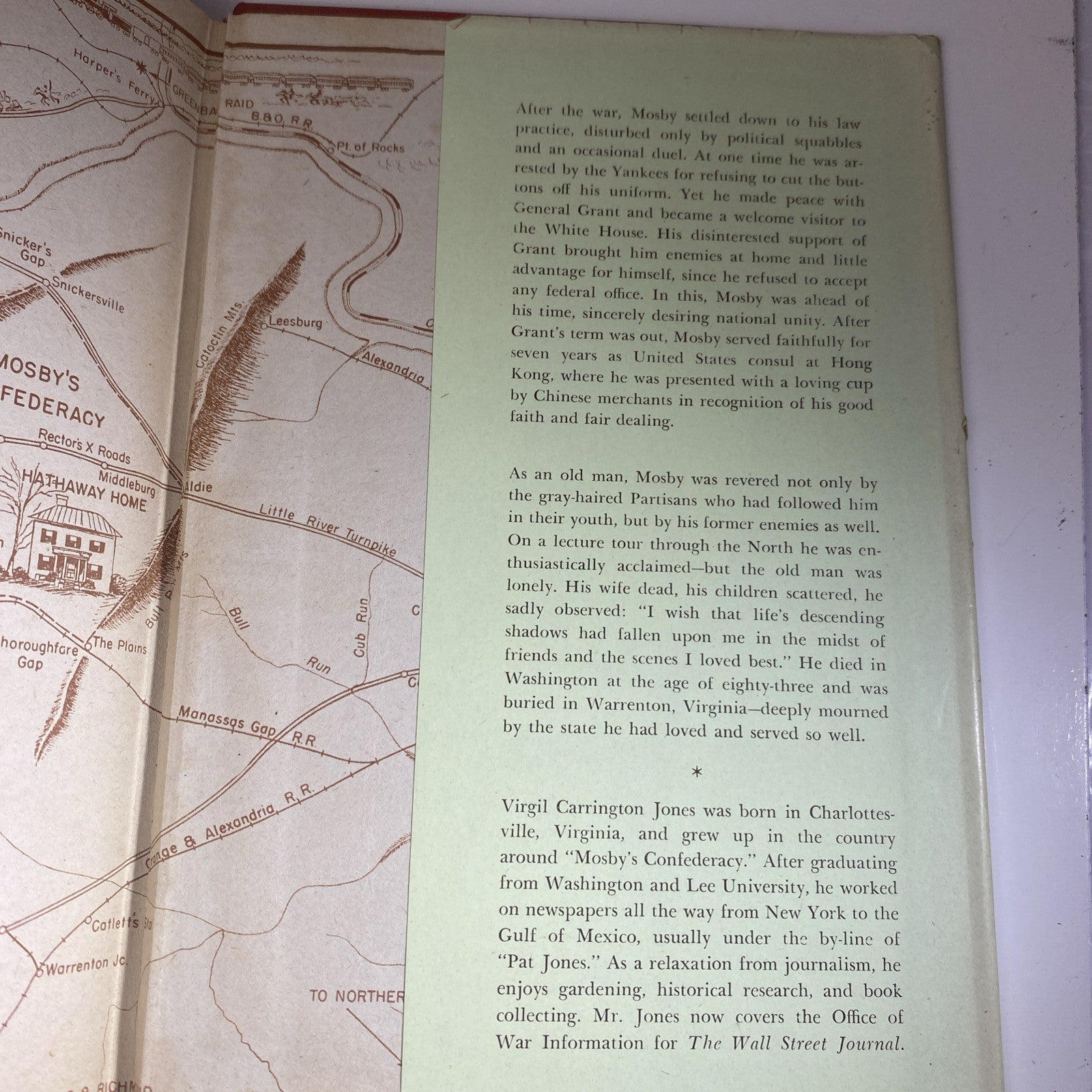 American Historical Fict. Ranger Mosby Virgil Carrington Jones 1st Ed 2nd Print