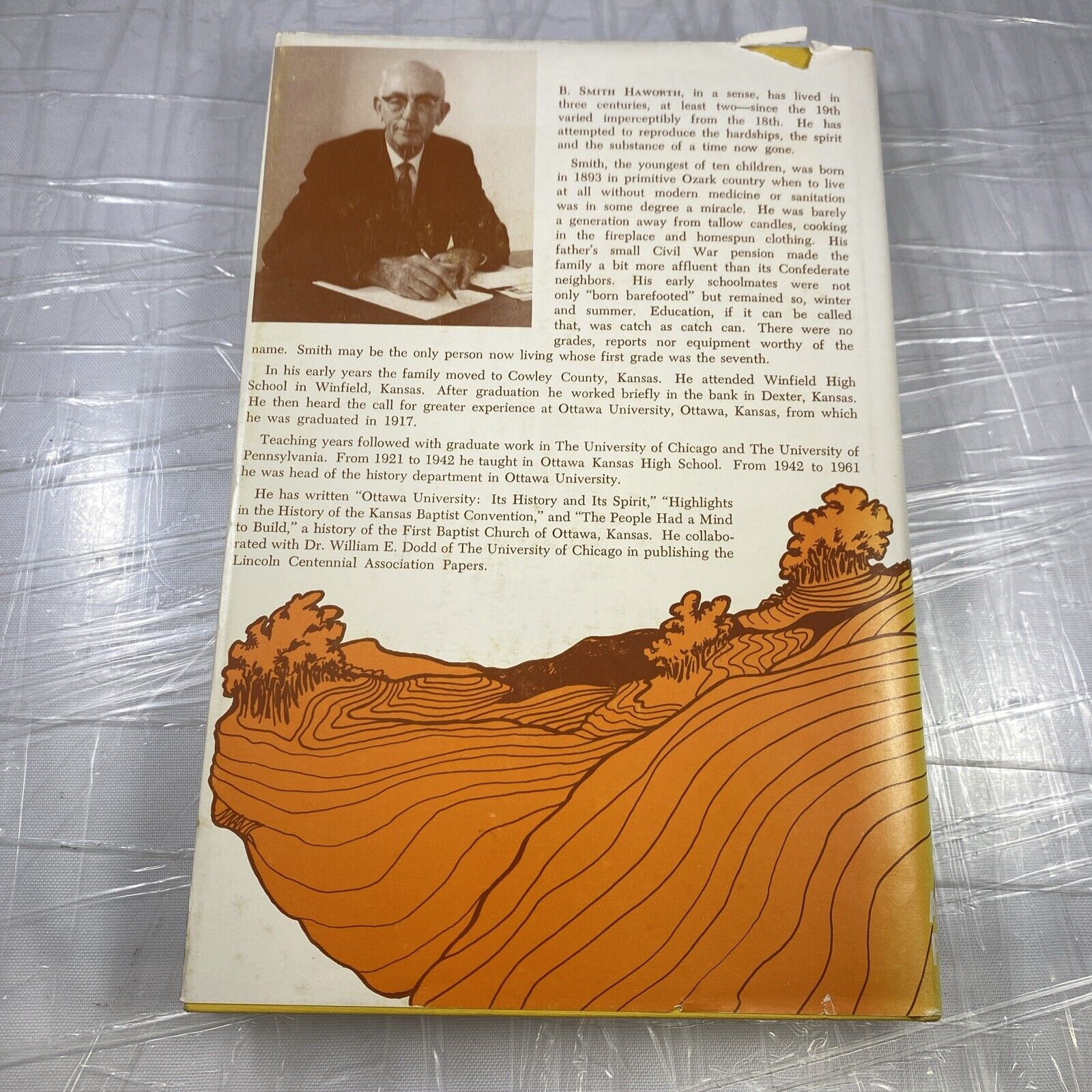 Signed BORN BAREFOOTED By B. Smith Haworth Winfield Kansas Ozarks 1969 HB/DJ
