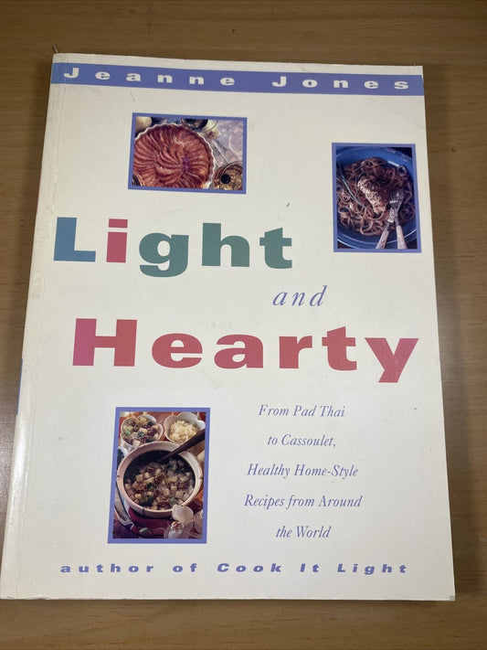 Light And Hearty Vintage 90s Paperback Cookbook World Cooking Jeanne Jones