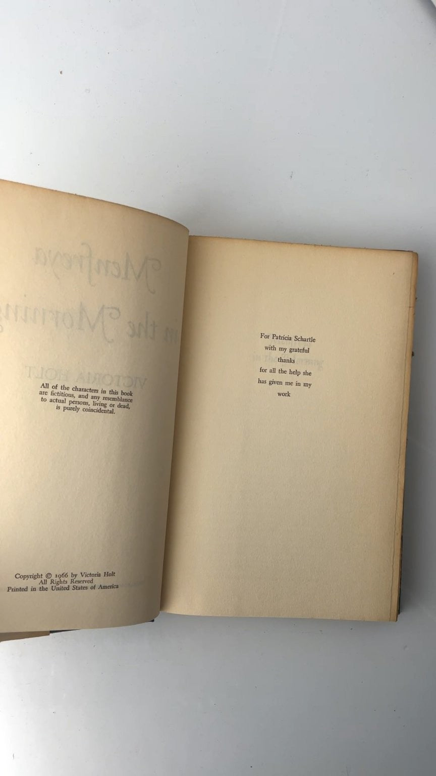 Menfreya in the Morning Victoria Holt 1966 Book Club Edition Gothic Romance