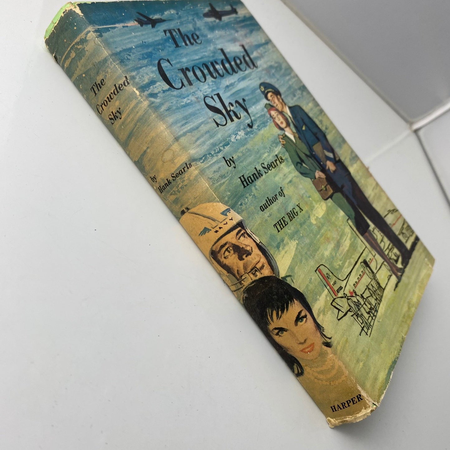 The Crowded Sky Hank Searls 1960 First Edition Aviation Fiction Harper