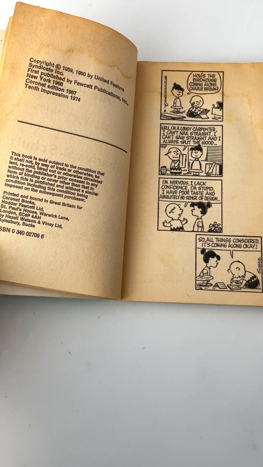 You're a Winner Charlie Brown Charles M. Schulz 1974 10th Impression