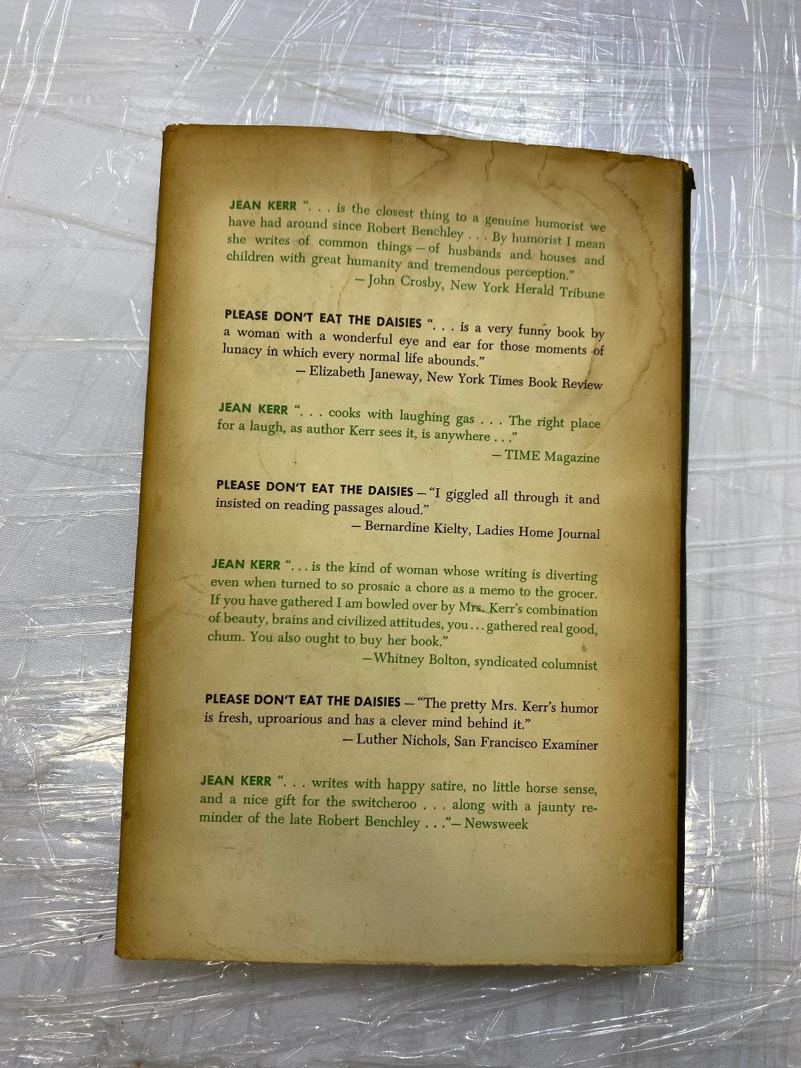 Please Don't Eat The Daisies Jean Kerr 1957 Book Club Edition Humor