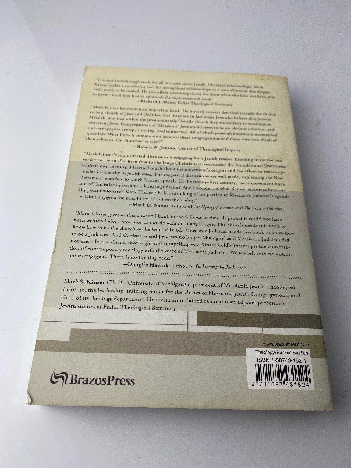 Postmissionary Messianic Judaism Mark S. Kinzer 2005 Paperback BrazosPress