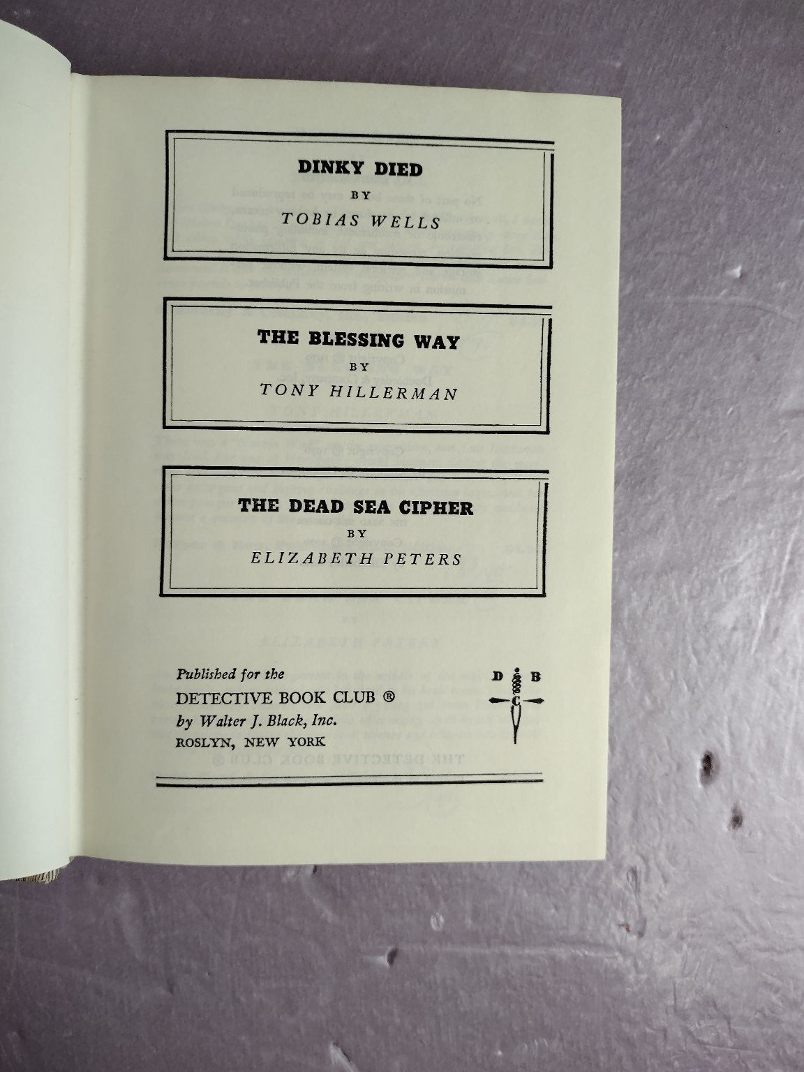 Detective Book Club 3-in-1: Hillerman Peters Wells Mystery Omnibus