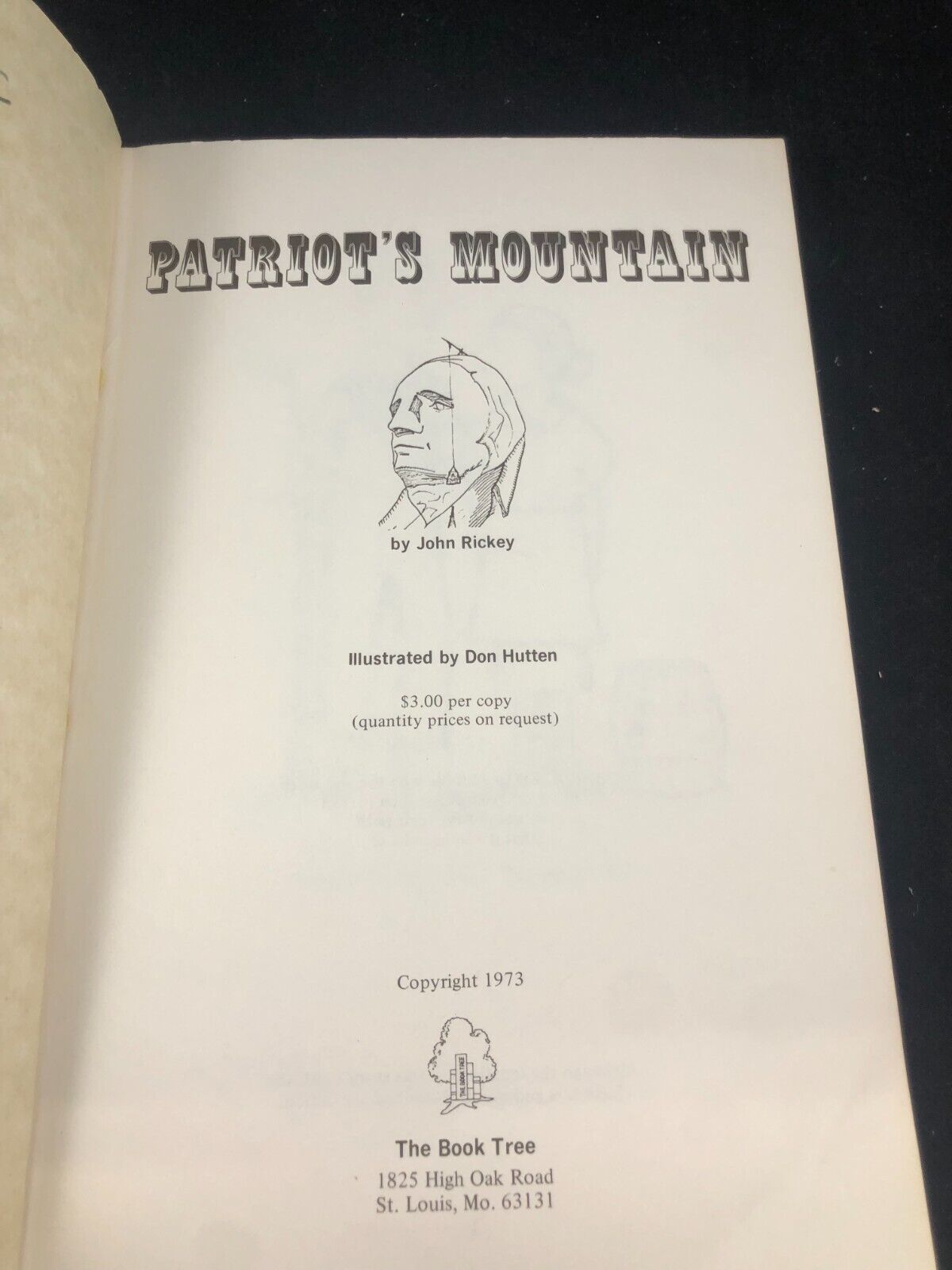 Patriot's Mountain by John Rickey, 1973 Paperback Historical Satire