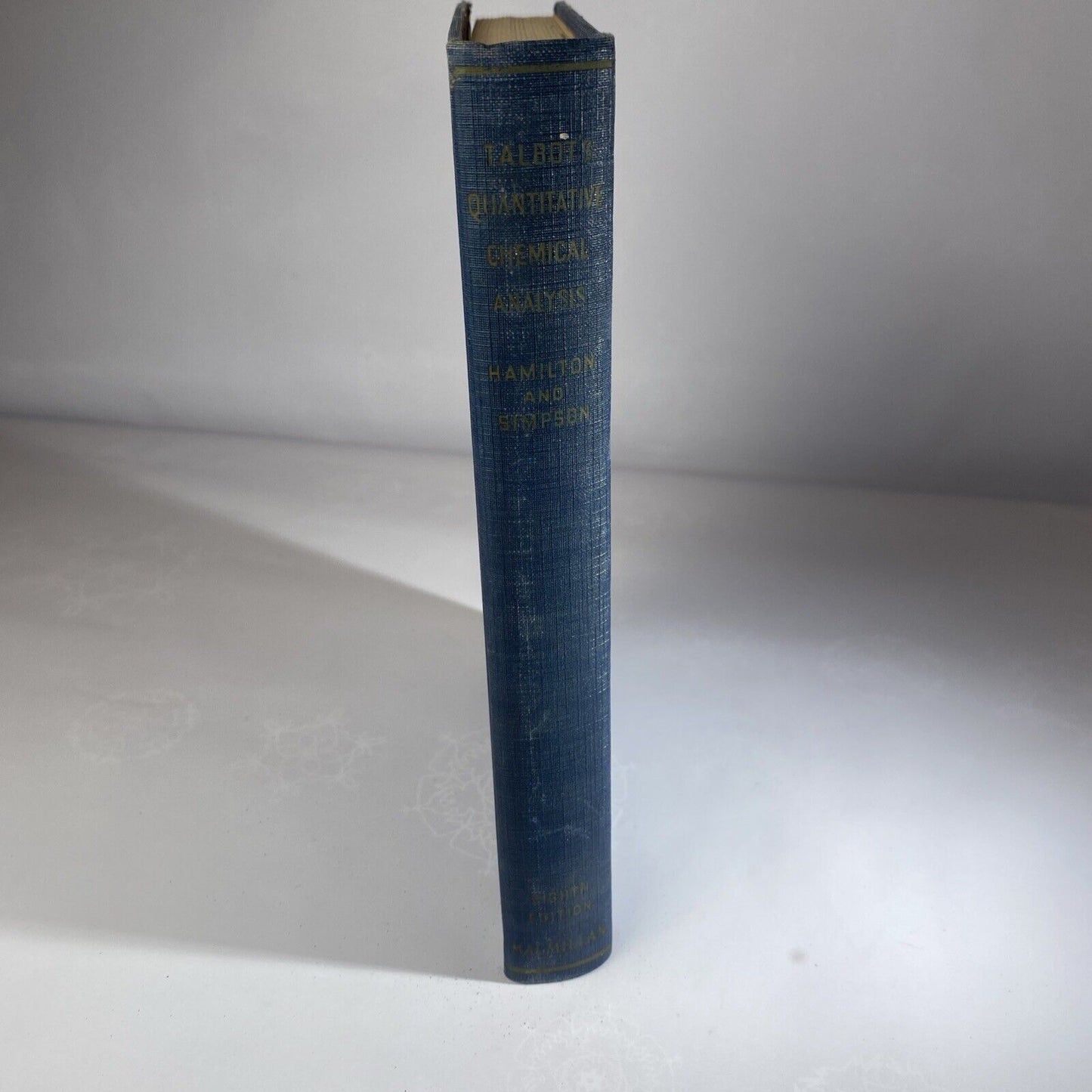 Talbot's Quantitative Chemical Analysis by Leicester F. Hamilton 1930s Textbook