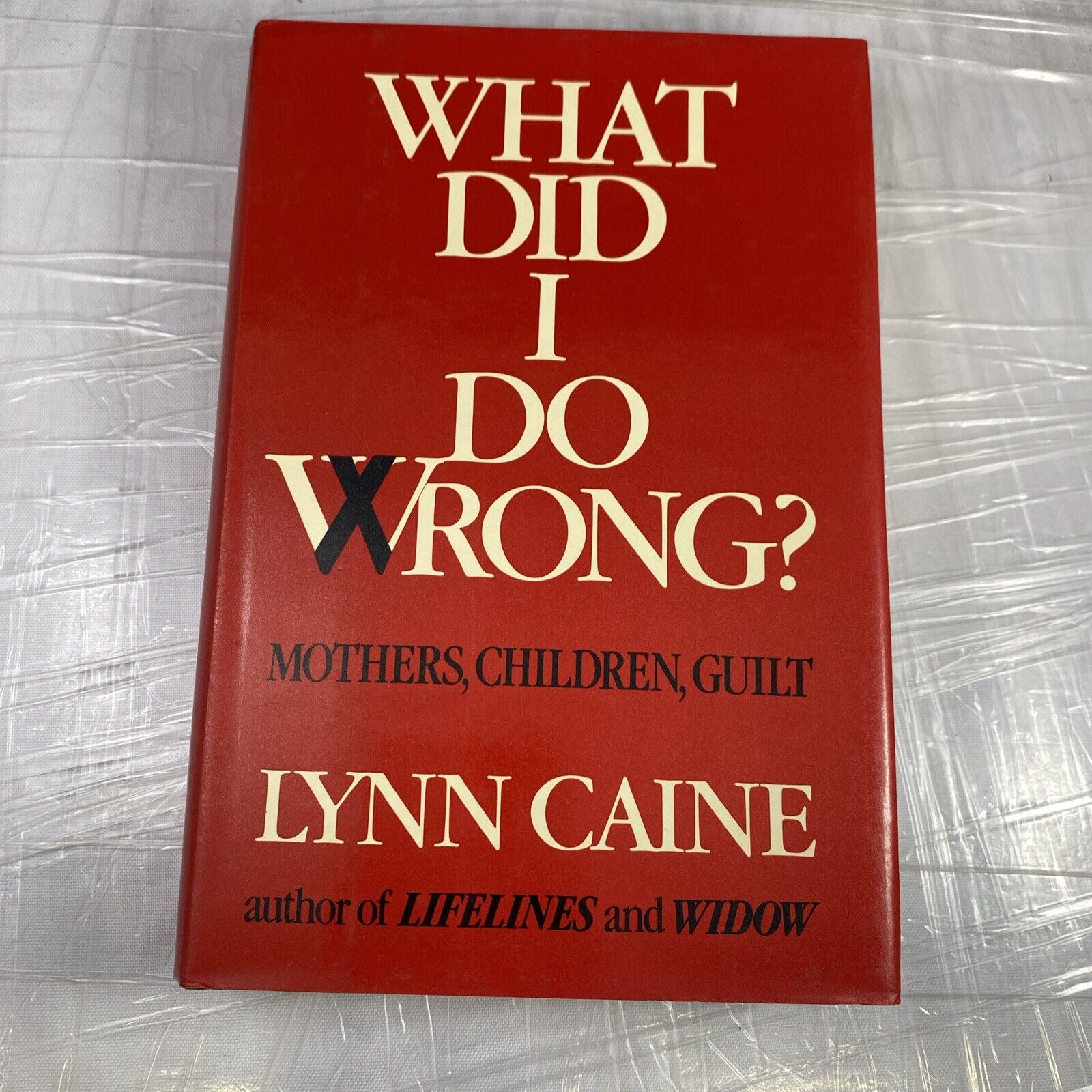 "What Did I Do Wrong? Mothers, Children, Guilt" HC book - First Edition Print