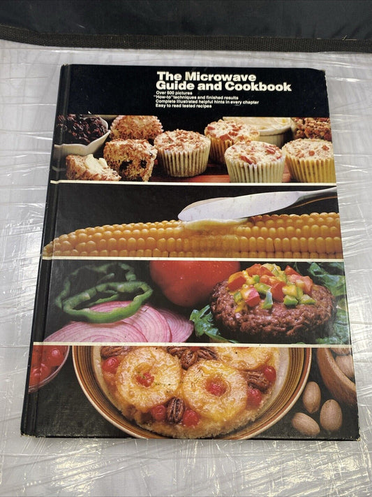 The Microwave Guide and Cookbook Hardcover Vintage 80s Cookbook Photos Food