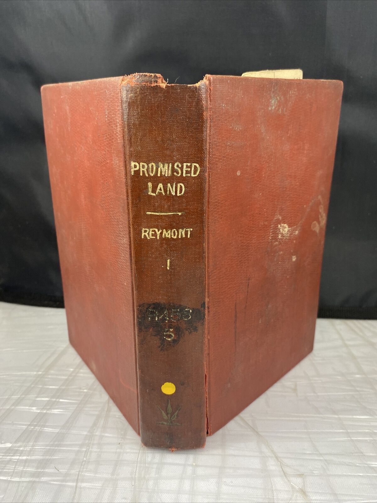 1927 The Promised Land Vol 1 Alfred Knopf INC, by Ladislas Reymont Antique Exlib