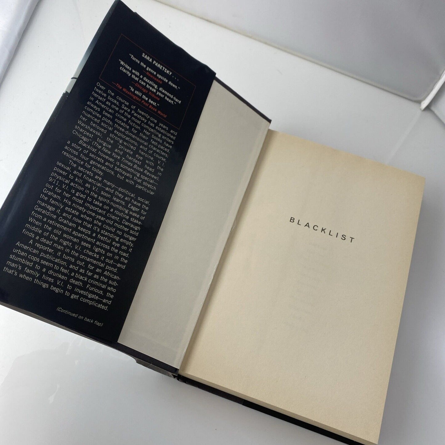 Blacklist; V.I. Warshawski Novel - Sara Paretsky, Book Club Edition hardcover