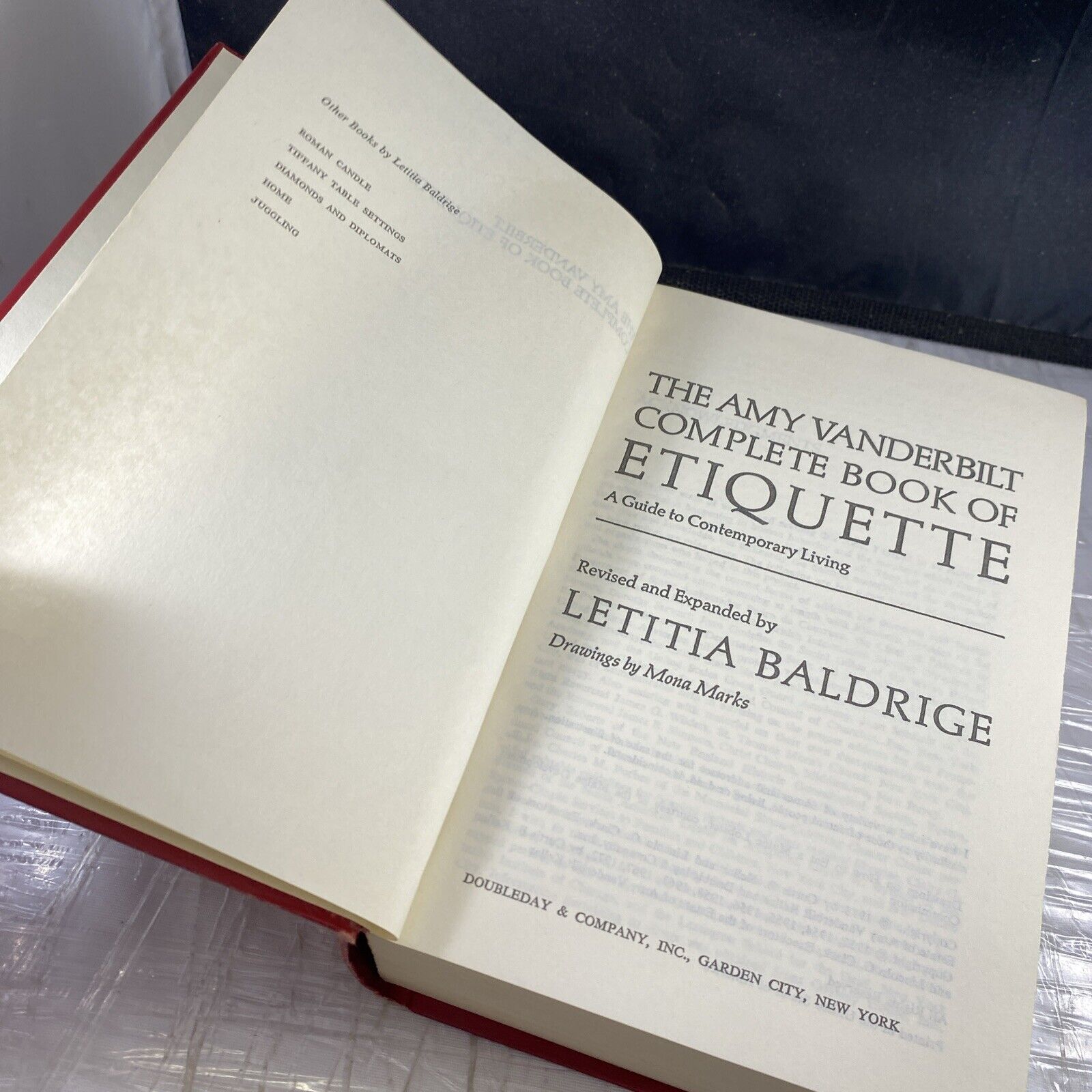 The Amy Vanderbilt Complete Book of Etiquette Vintage 1978 Hardcover