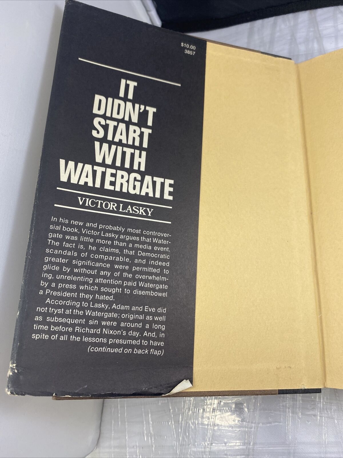 It Didn't Start With Watergate by Victor Lasky - 1977 Hardcover First Printing