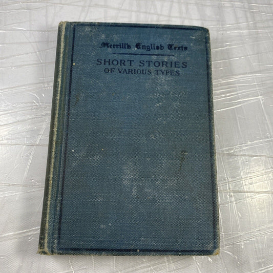 1924 Merrill's English Texts Short Plays Of Various Types HC Antique Literature