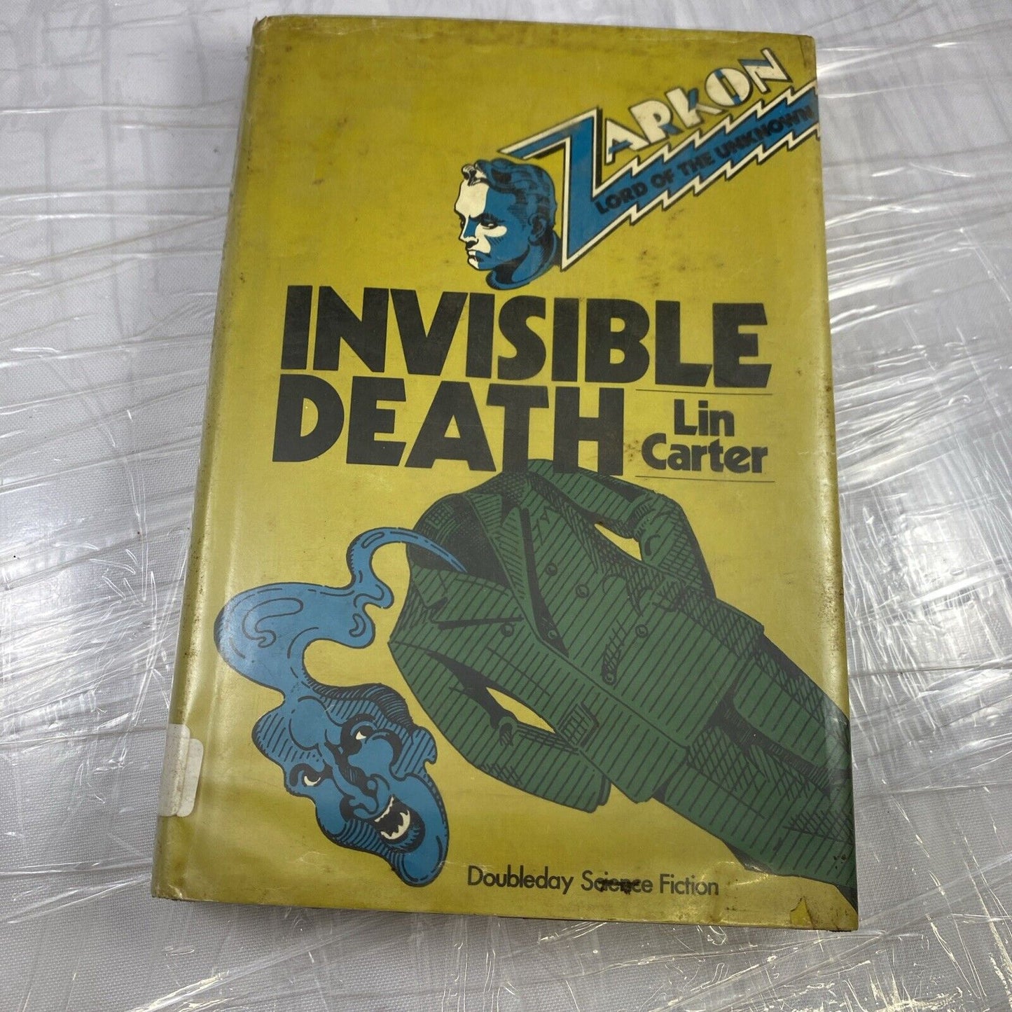 Invisible Death by Lin Carter (HC) Vintage 70s Sci-fi Novel EX LIBRARY ROLLA MO