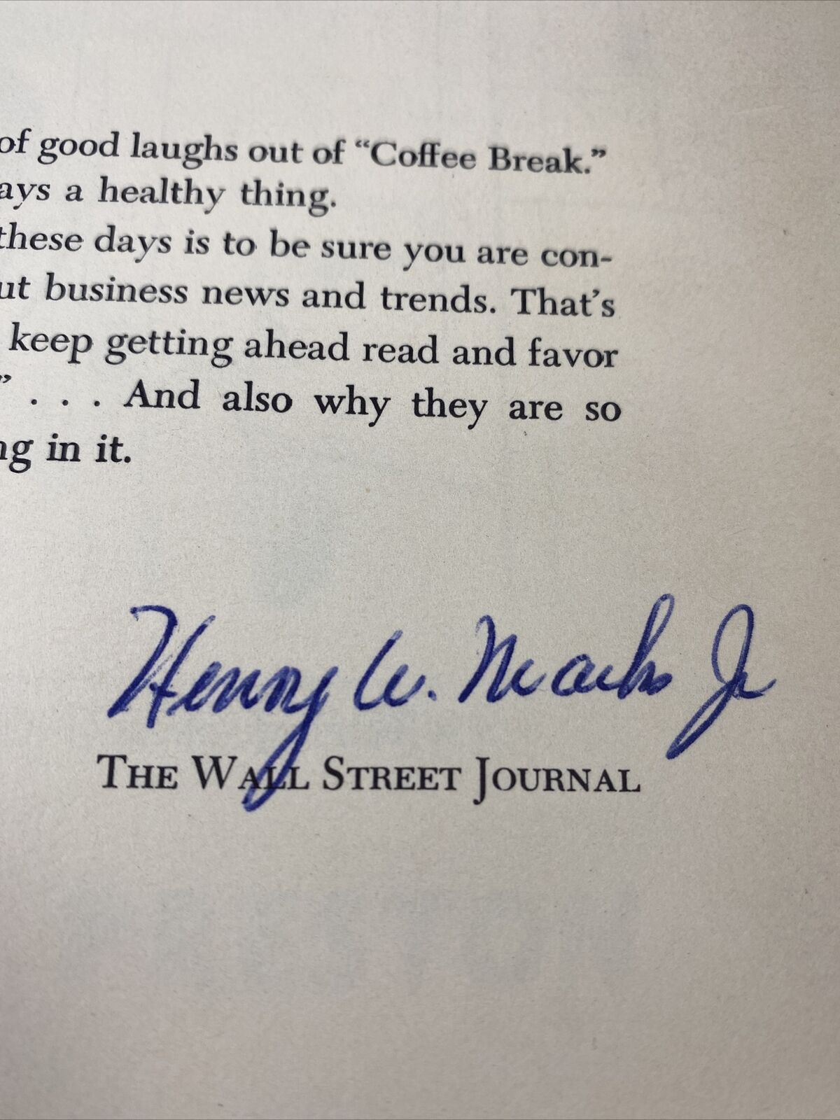 *signed* The Coffee Break Vintage 50s Book Illustrations Charles Preston WSJ