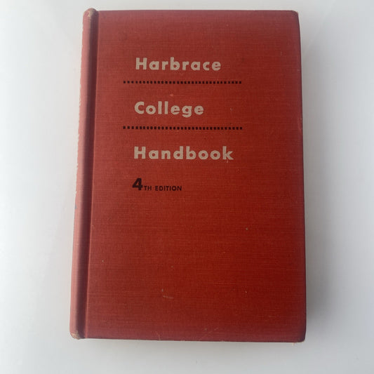 Harbrace College Handbook English 4th Edition 1956 HC Textbook John Hodges HC