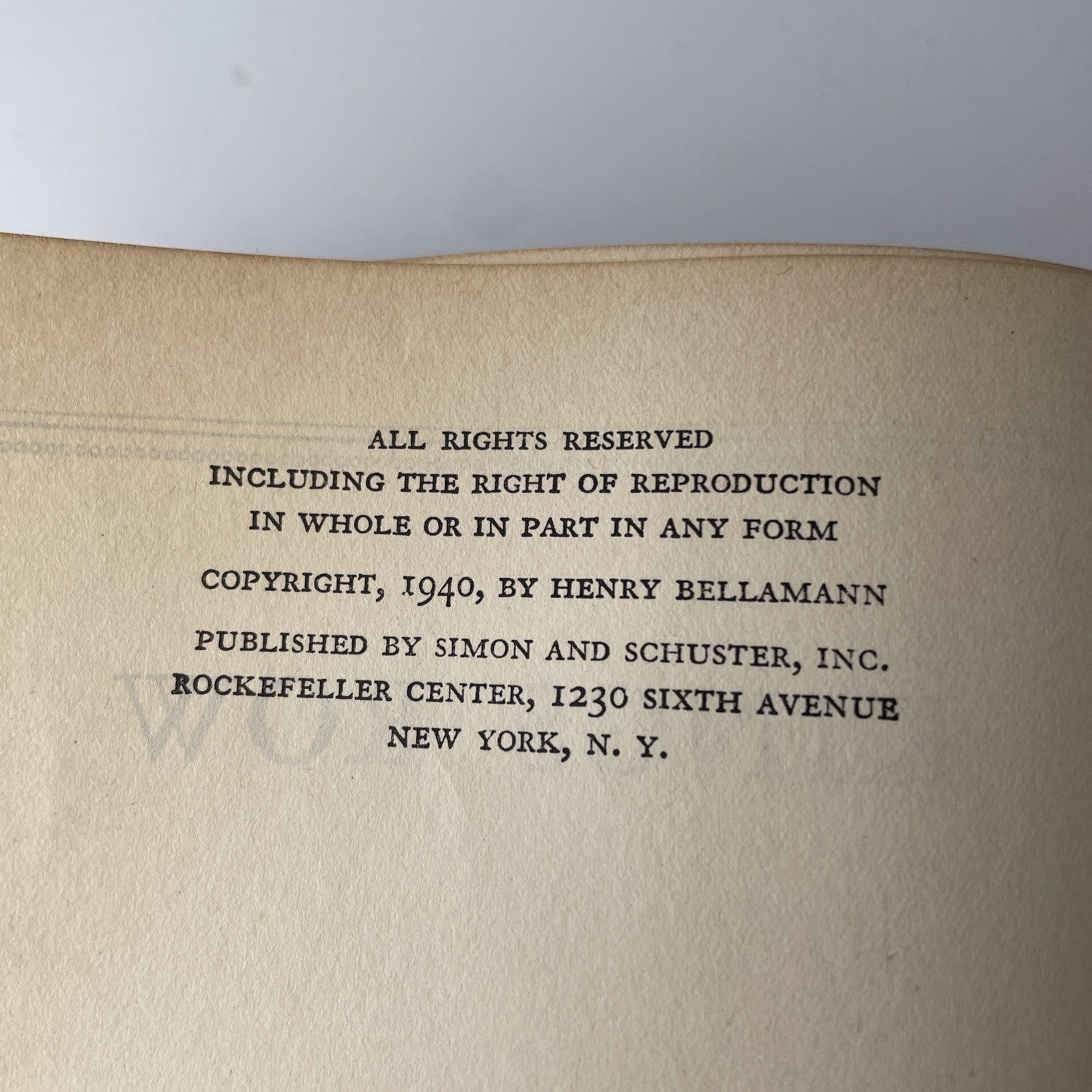 Vintage 40s Literature kings row henry bellamann 1940 Hardcover Book