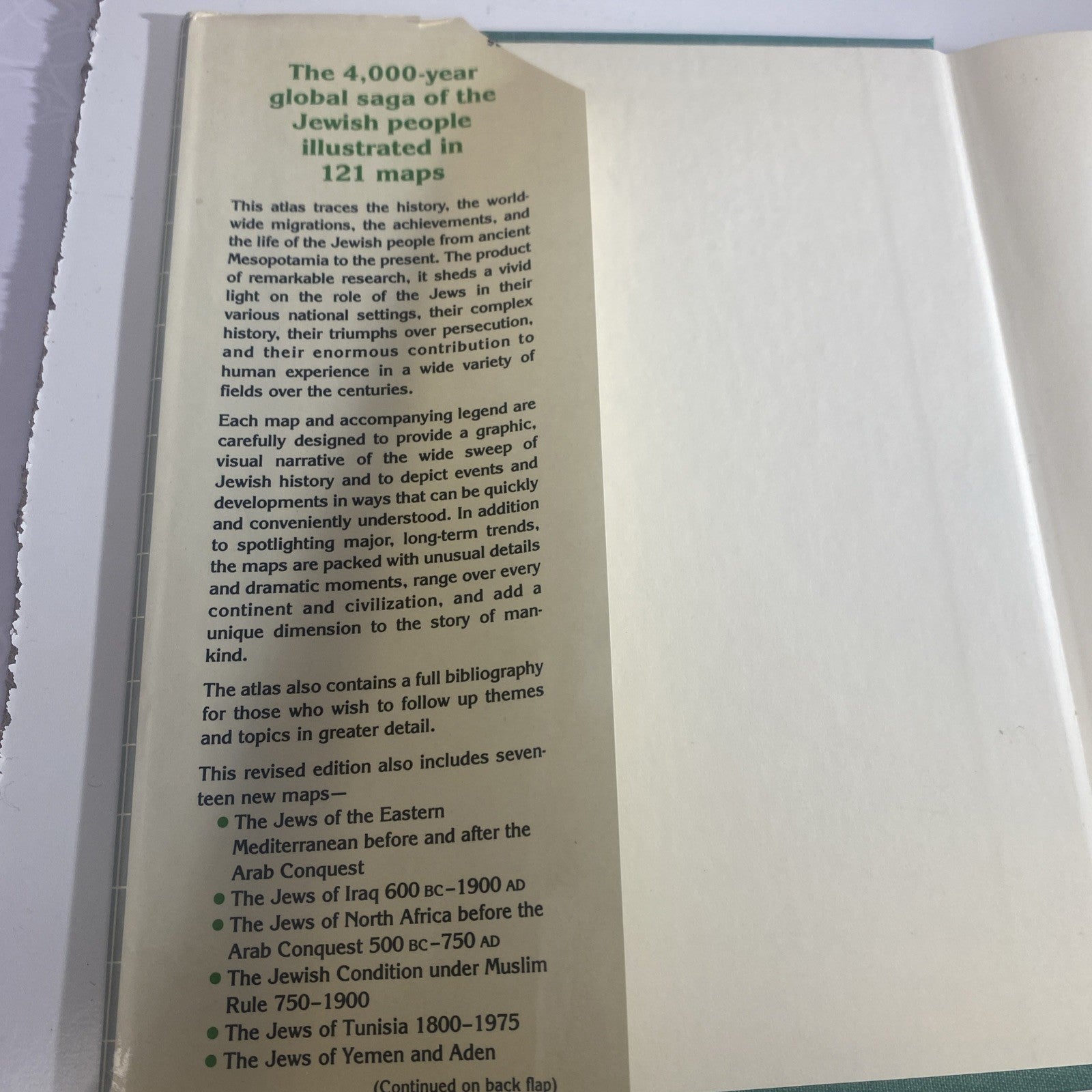 Jewish History Atlas Vintage 60s 70s Jewry Migration Maps Hardcover Book