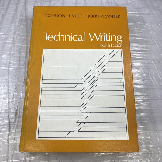Technical Writing by Gordon H. Mills Fourth Ed. Vintage 70s Textbook Orange