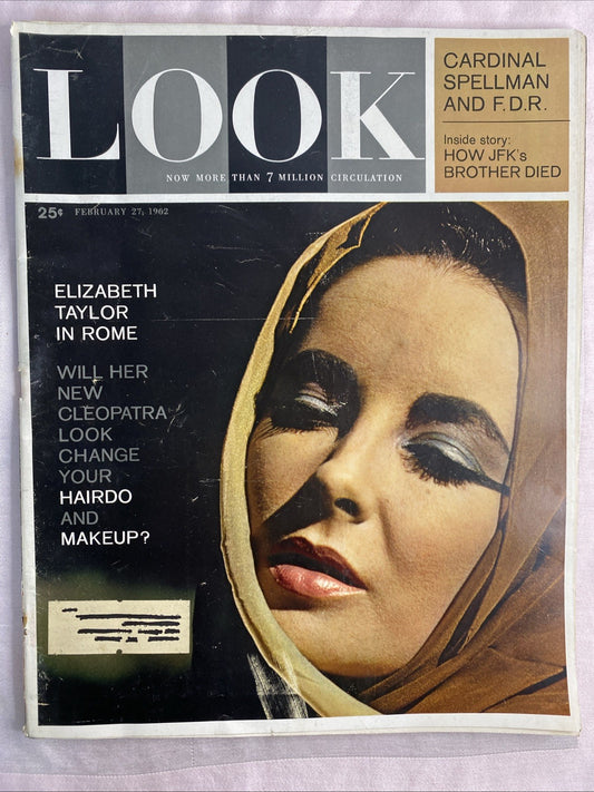 Elizabeth Taylor as Cleopatra Feb 27, 1962 Look Magazine Original Issue