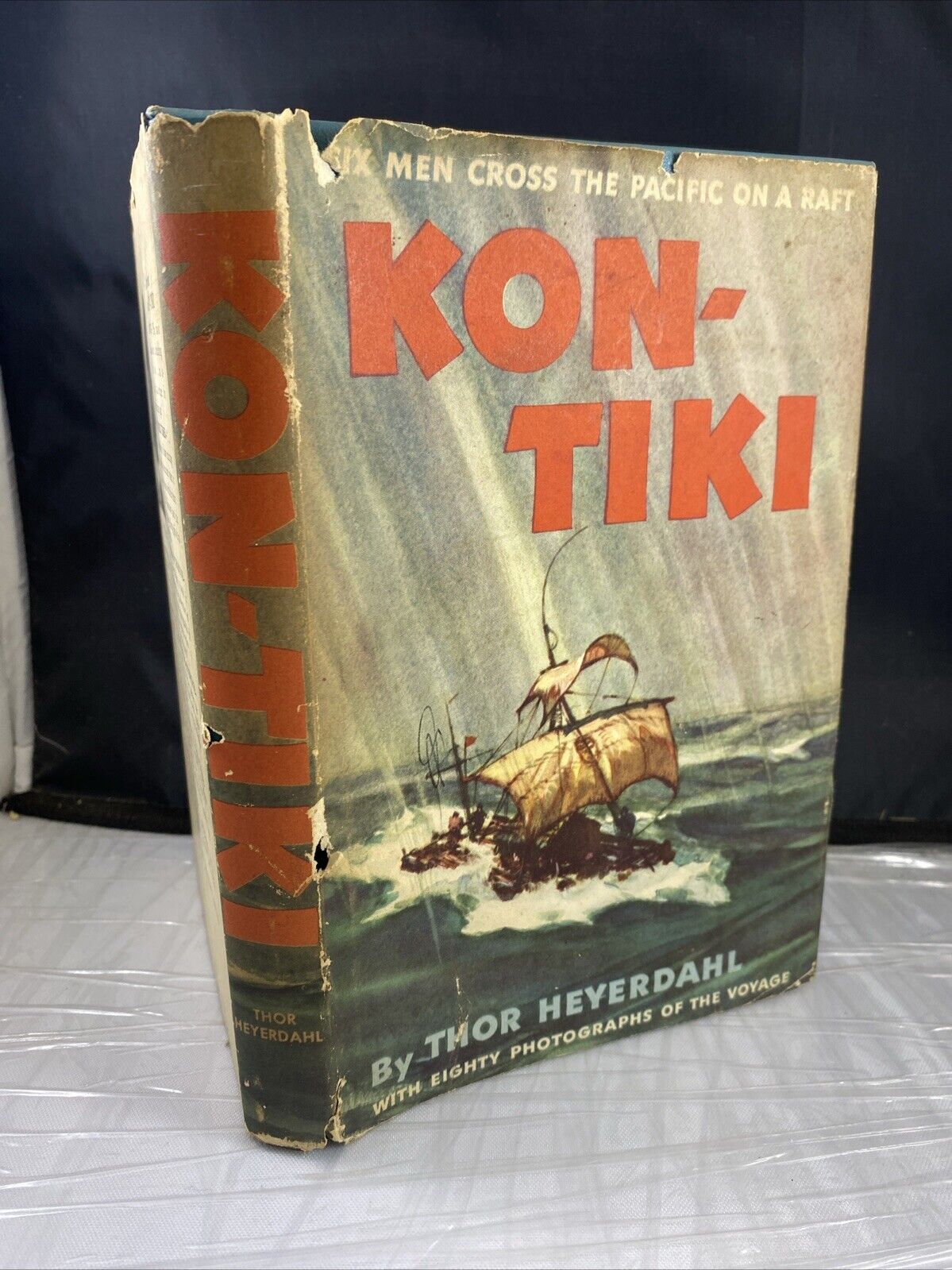 Vintage Kon-Tiki by Thor Heyerdahl 1950 Vintage 50s Sea Travel Story Raft Voyage