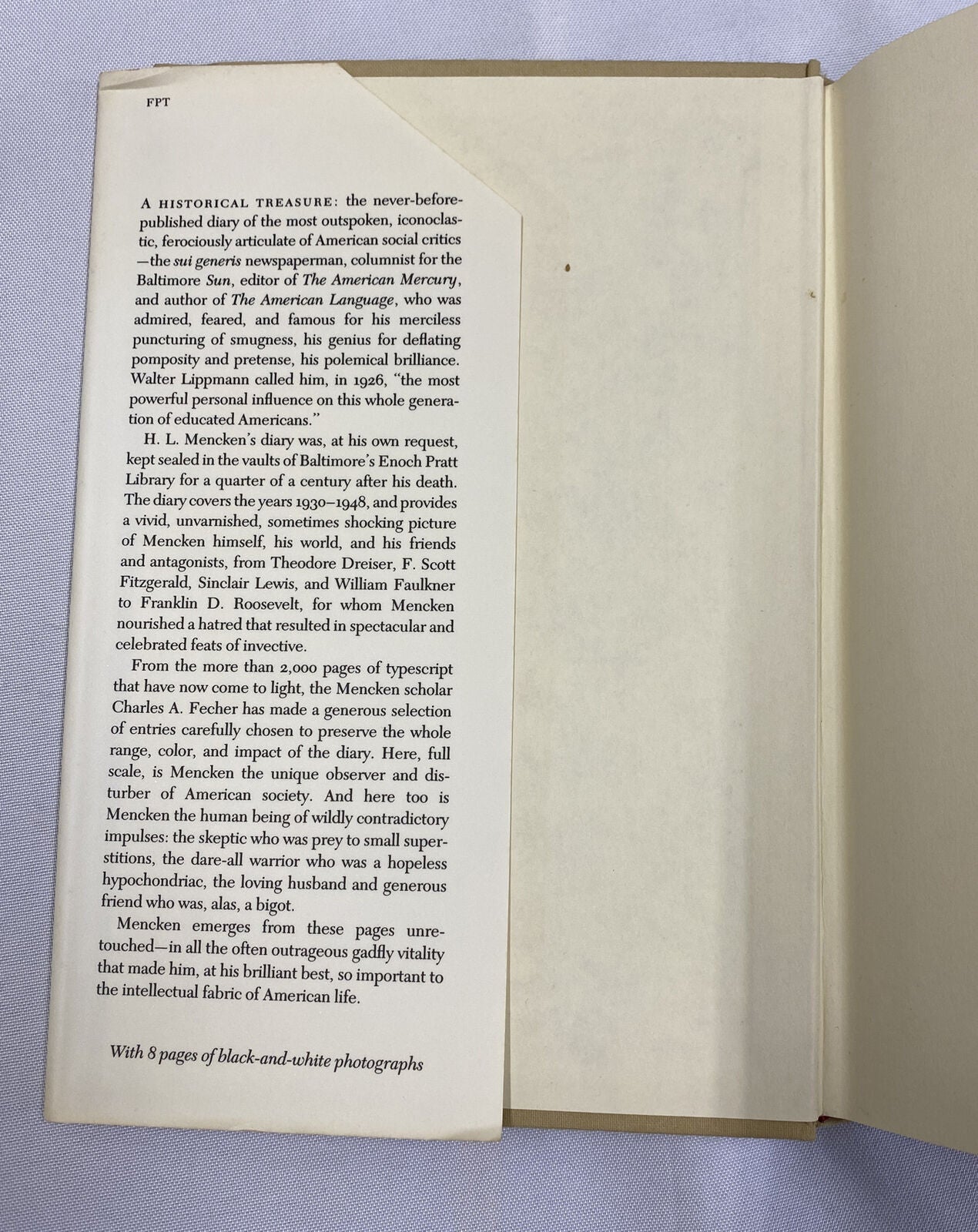 The Diary of H. L. Mencken by Charles A. Fecher and H. L. Mencken (1989,...