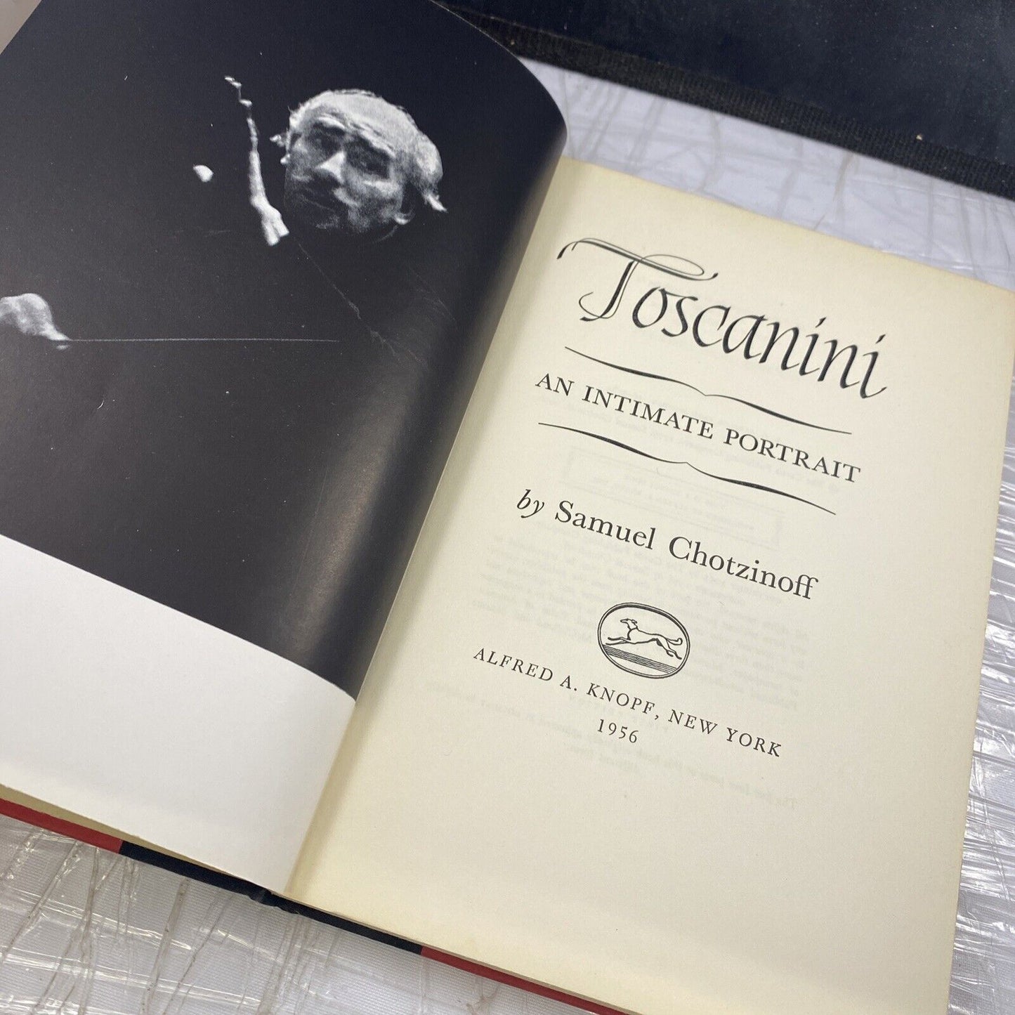 Toscanini: An Intimate Portrait by Chotzinoff Vintage 50s Red/black Book Good