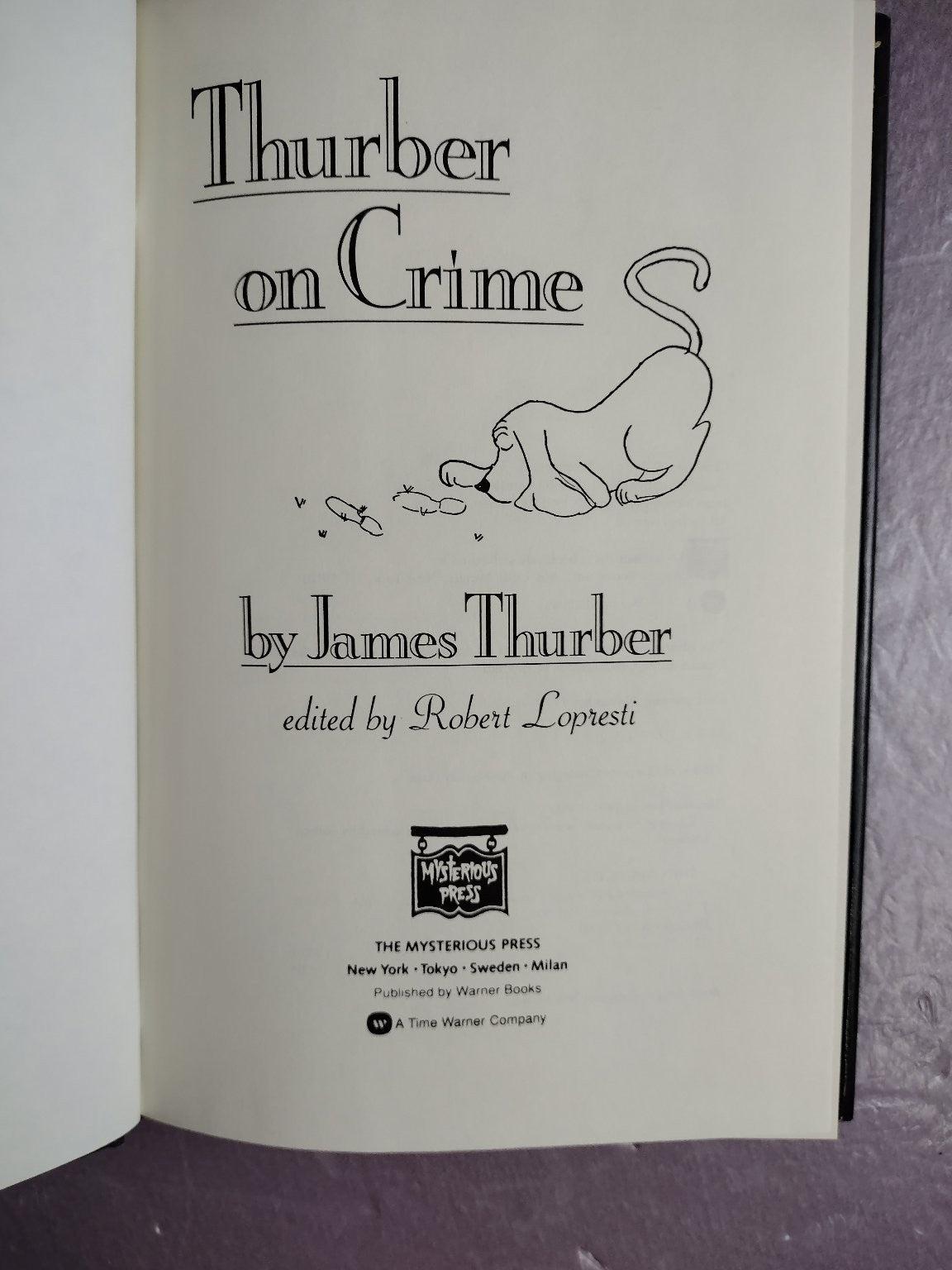 Thurber on Crime James Thurber 1991 Illustrated Short Stories Mysterious Press