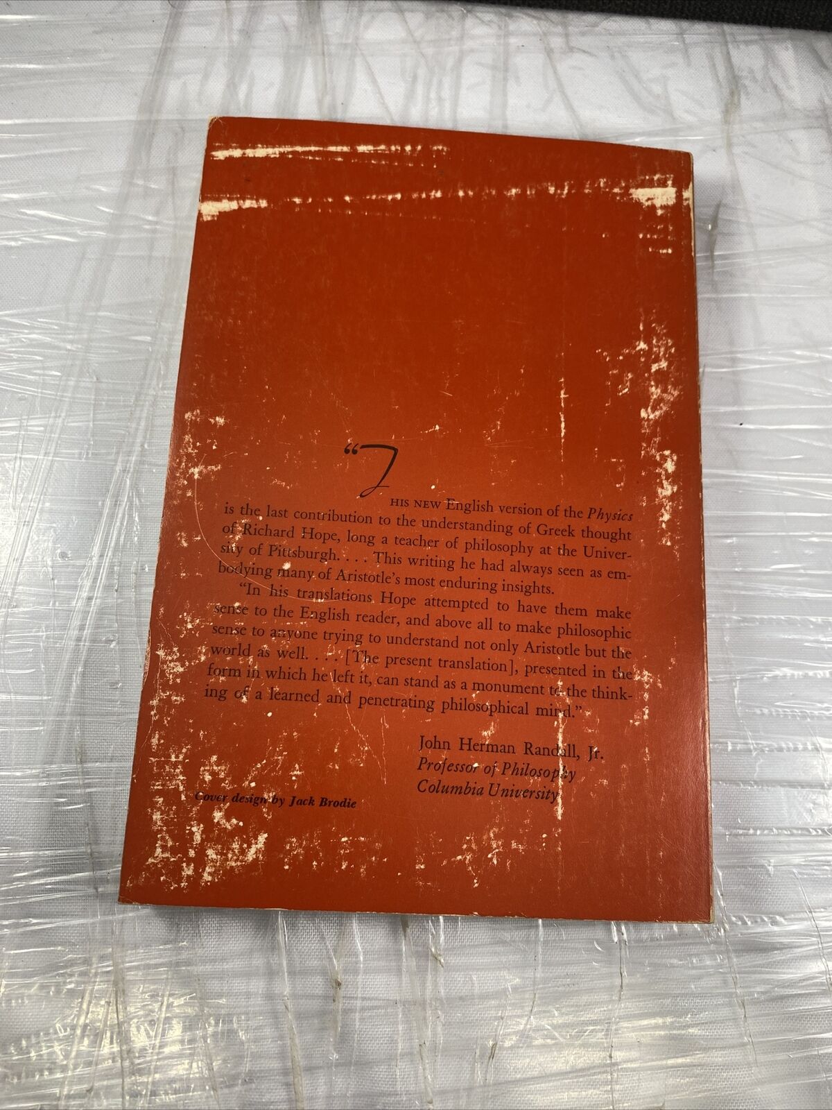 Aristotle's Physics Paperback Aristotle Vintage 70s Paperback Bison Book