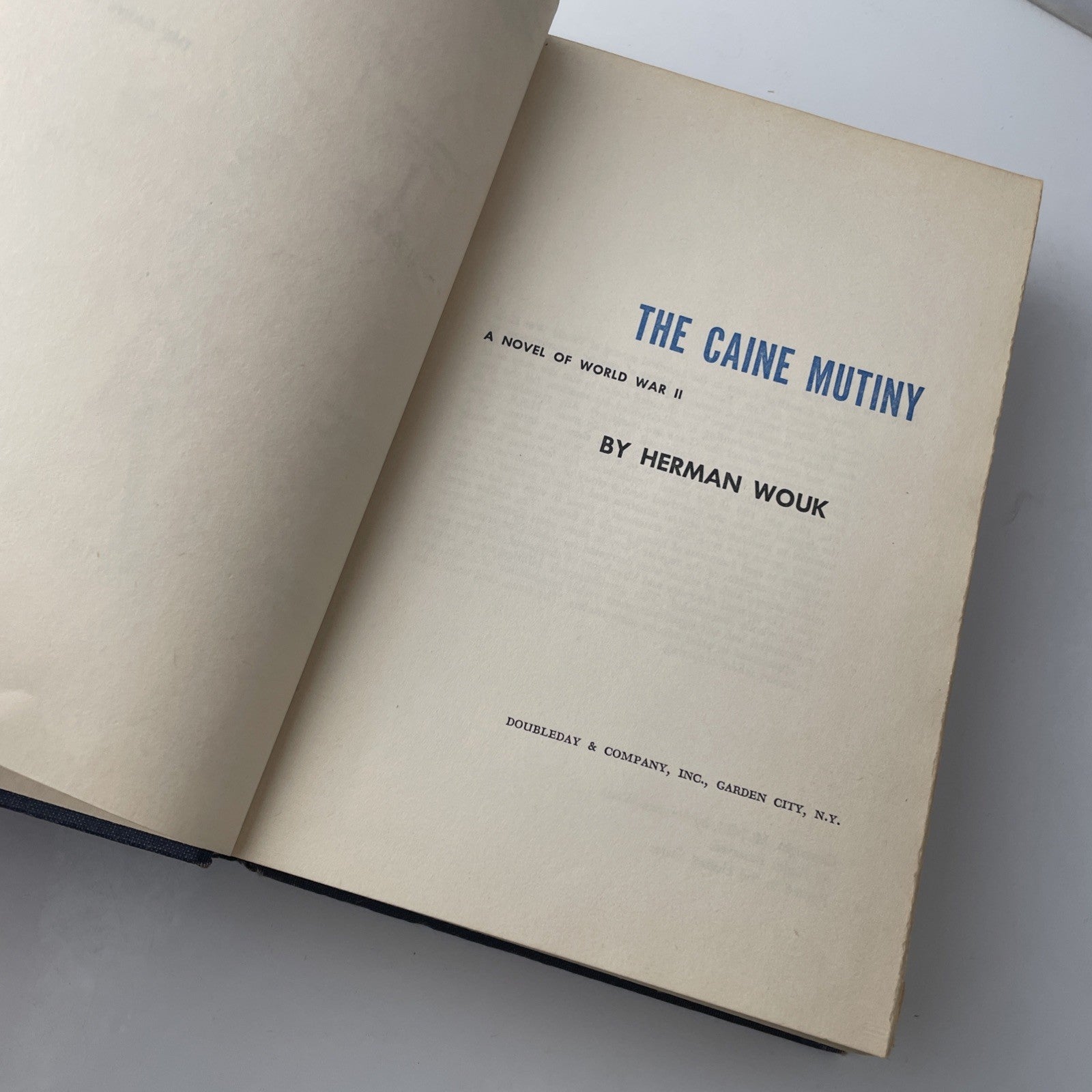 The Caine Mutiny - A Novel of World War II by Herman Wouk - Hardcover 1951