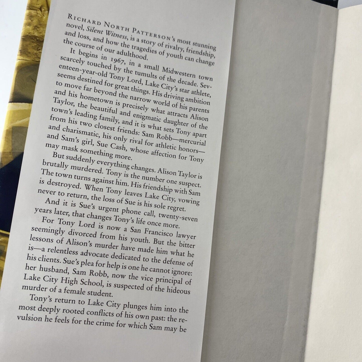 Silent Witness by Richard North Patterson Book Club Edition