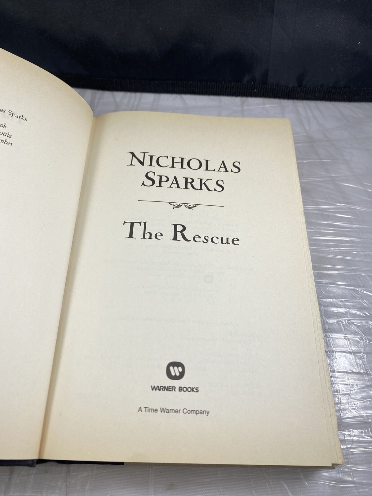 The Rescue by Nicholas Sparks (2000, Hardcover) Best Seller Romance Love Story