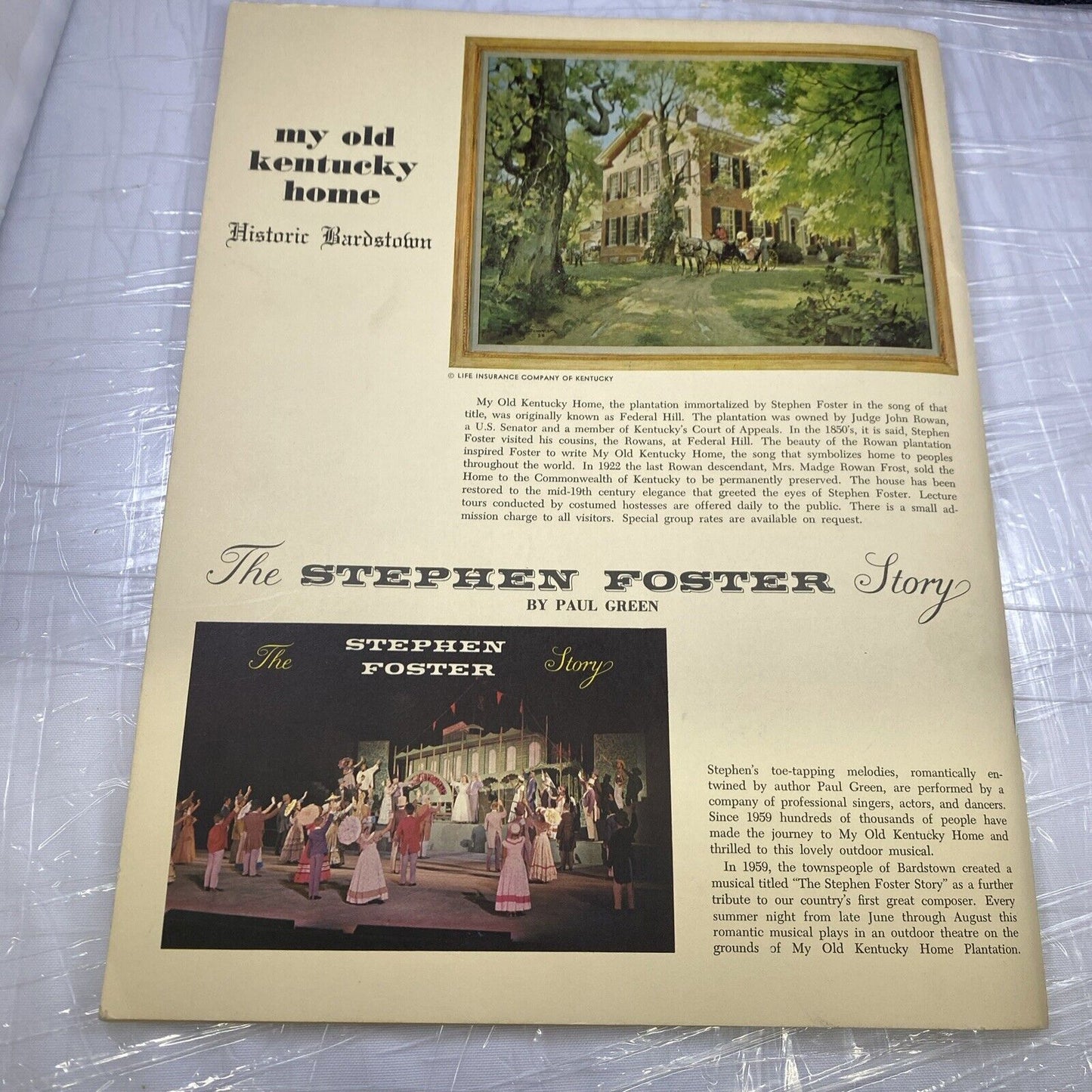 Souvenir Book of Songs from The Stephen Foster Story Vintage Songbook Music