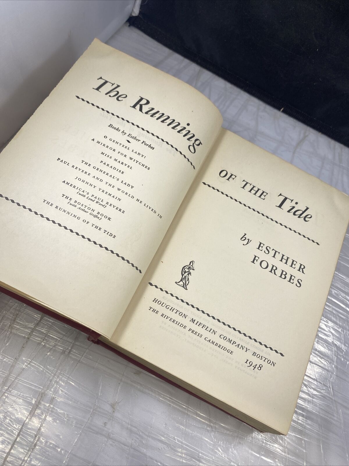 The Running of the Tide Esther Forbes 1948 First Edition Hardcover Vintage 40s