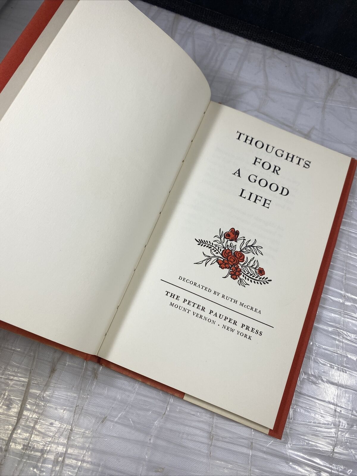 Thoughts for A Good Life by Peter Pauper Press Vintage 1959 W/ Dust Jacket Vg