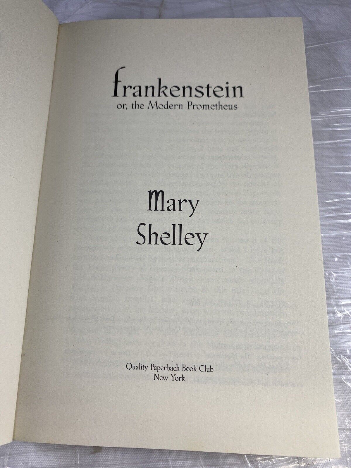 Frankenstein Mary Shelley Rare Book Club Paper Back Good Condition