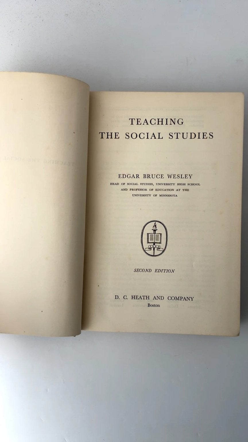Teaching the Social Studies Edgar Bruce Wesley Second Edition 1942