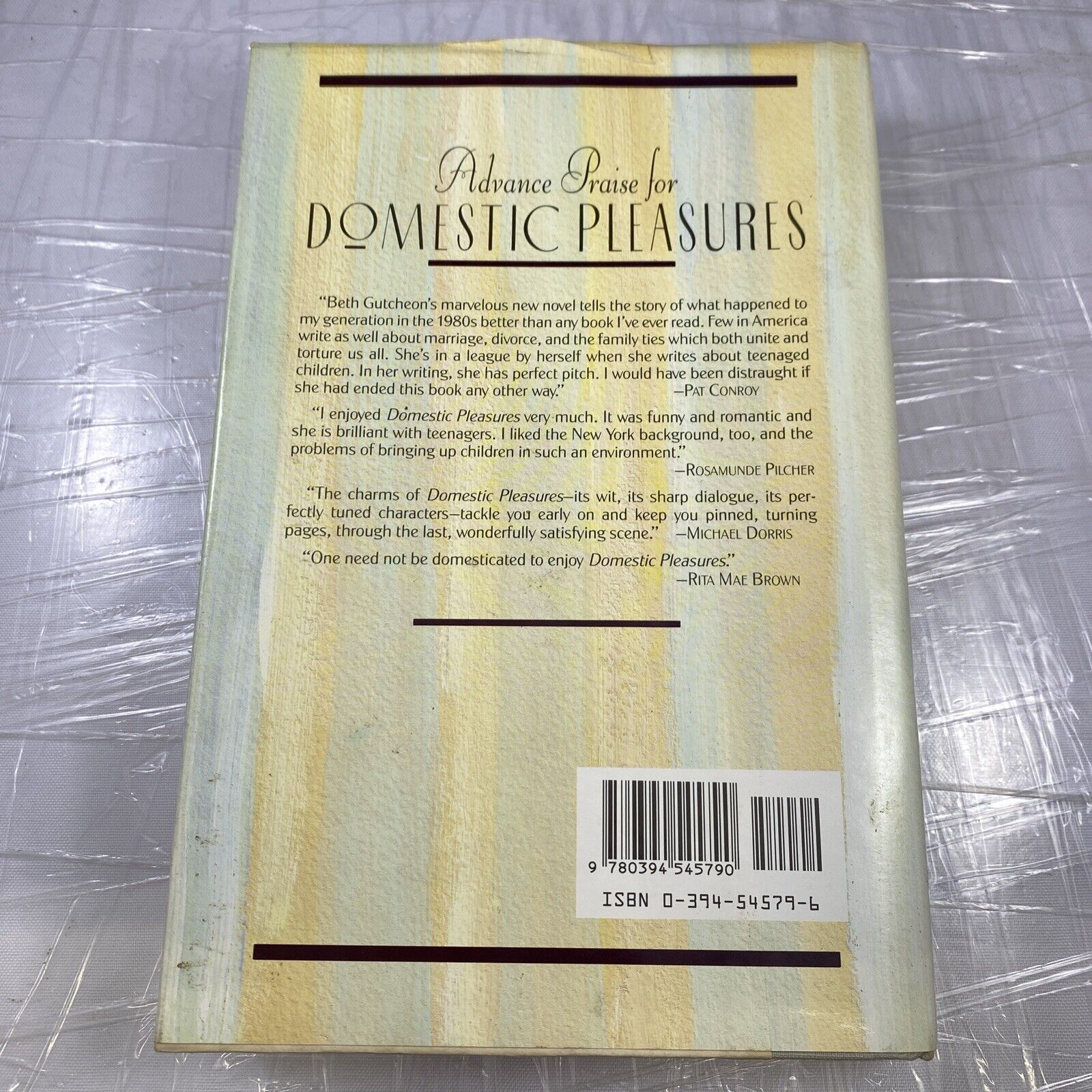 Domestic Pleasures - Beth Gutcheon (Vintage Hardcover Book, 1991)  First Edition