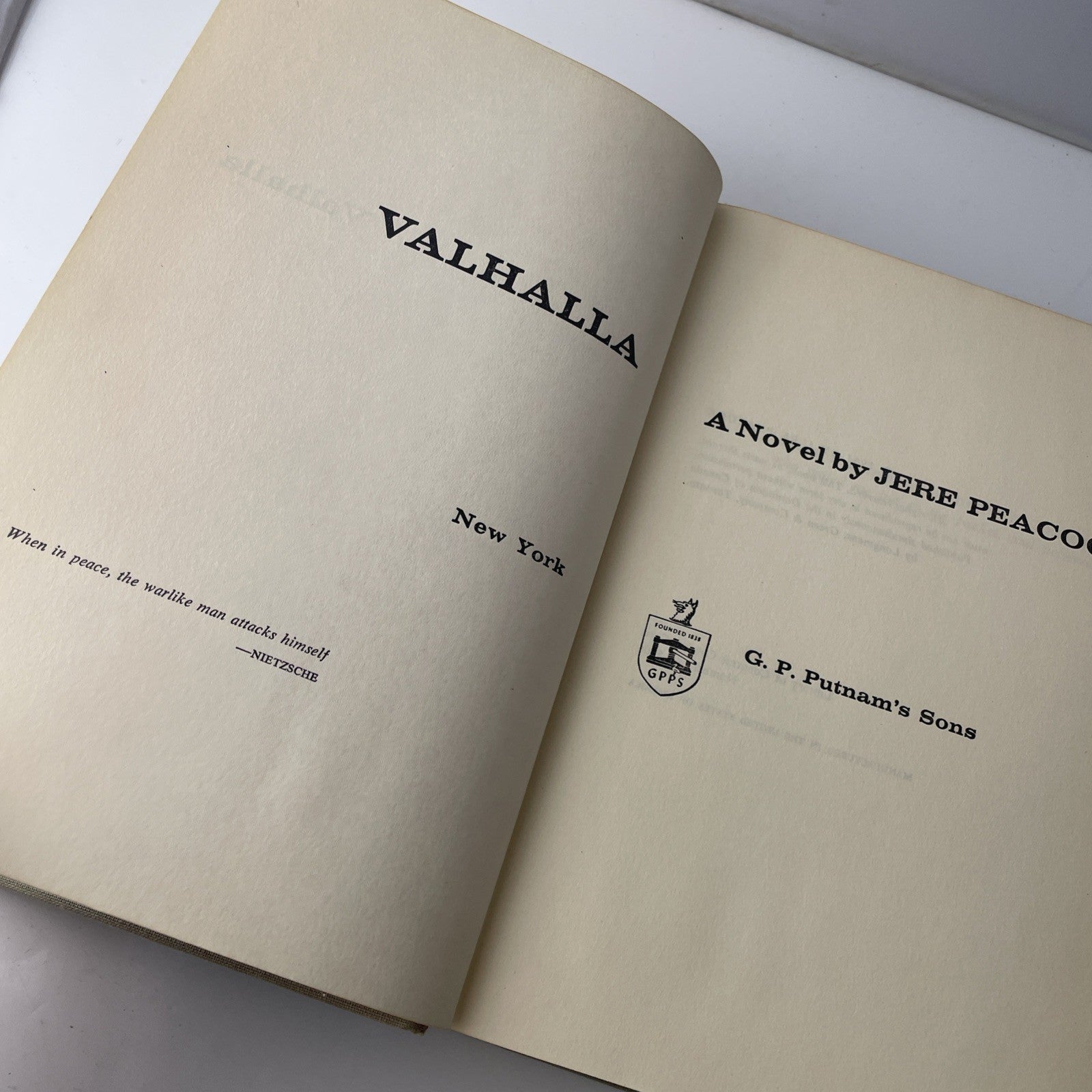 Vintage Norse Book Valhalla - Jere Peacock  *First Edition* No Dust Jacket Good!