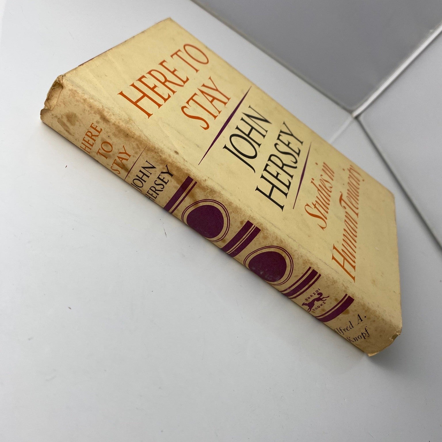 Here to Stay John Hersey 1963 First Edition Studies Human Tenacity Knopf