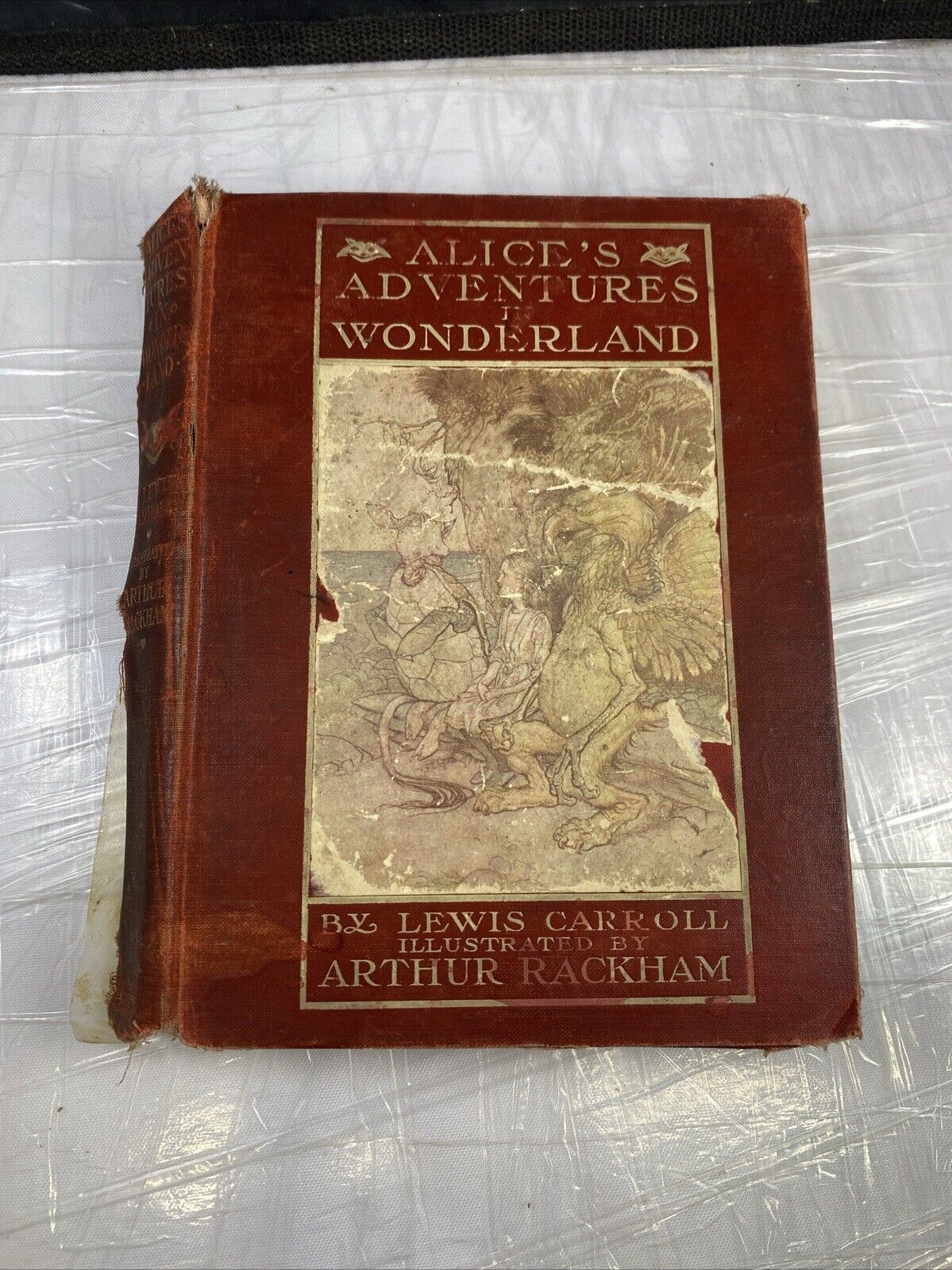 1907 ALICE'S ADVENTURES IN WONDERLAND -13 Color Plates by Rackham Antique READ