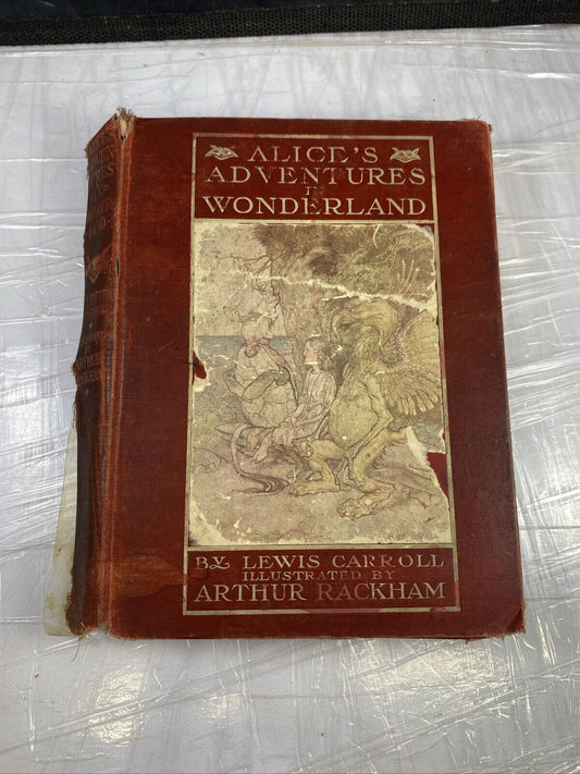 1907 ALICE'S ADVENTURES IN WONDERLAND -13 Color Plates by Rackham Antique READ